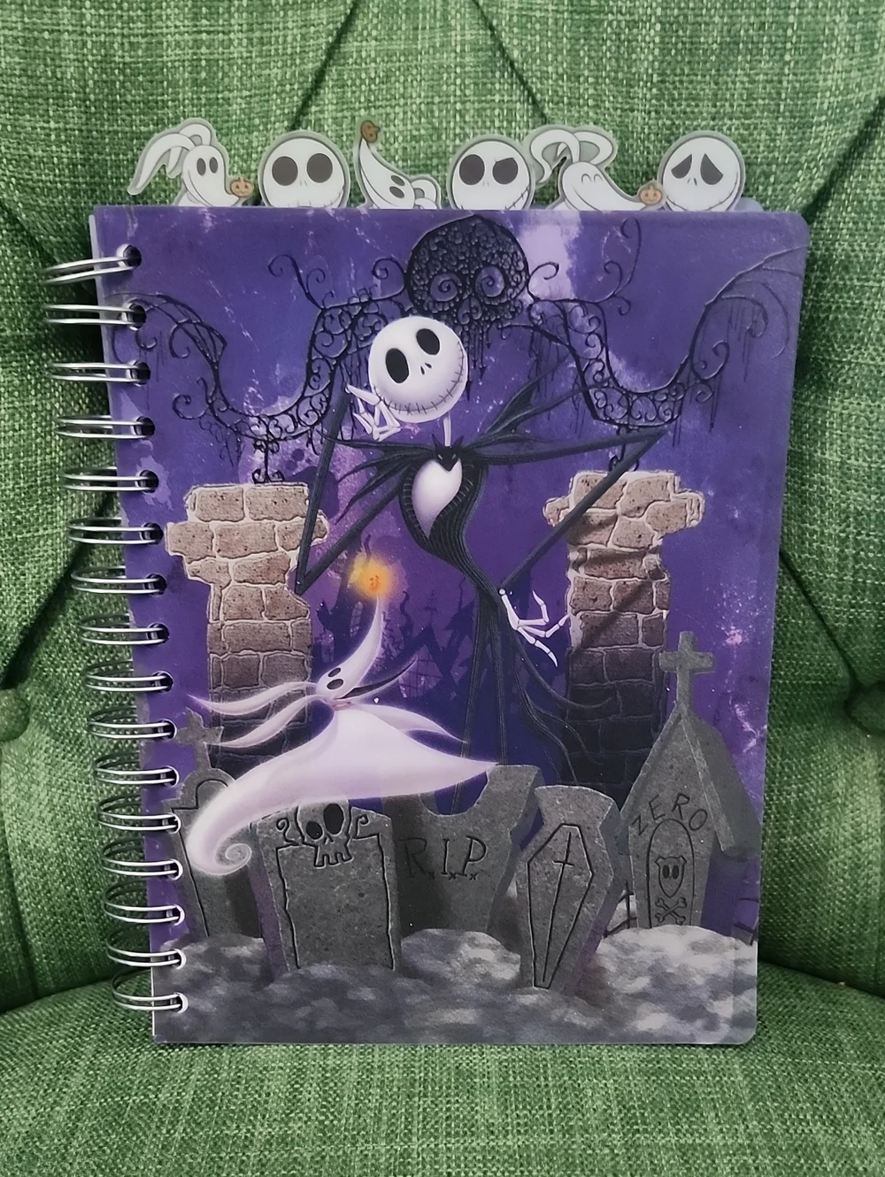 Purple Jack Skellington Spiral Notebook